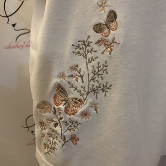 Bon Worth. Size LP. Embroidered Pullover. Short Sleeve. Cotton Blend. B82. - Picture 3 of 6